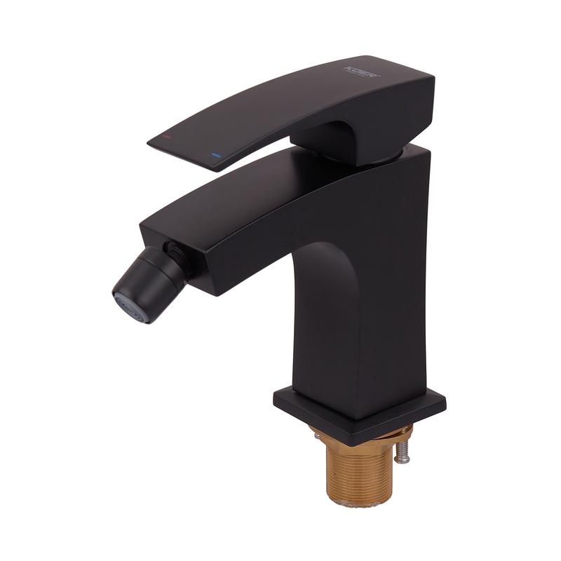 Смеситель для биде KOER KB-20007-05 врезной латунный Хром/Черный (OL-KR3459)