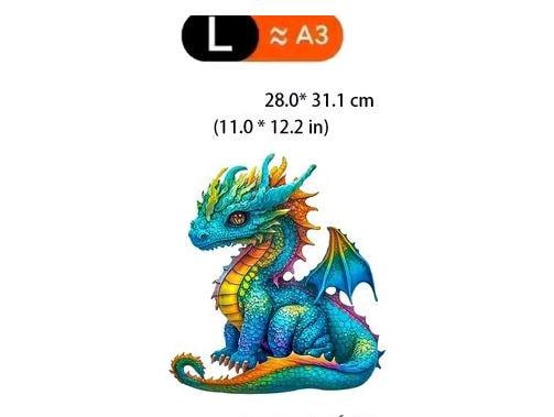 Пазлы деревянные дракончик А3 (677) - фото 4