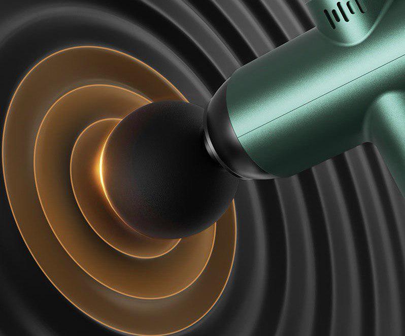 Фітнес-масажер перкусійний 4 насадки 2550 мАг Gray - фото 2 Фітнес-масажер перкусійний 4 насадки 2550 мАг Gray - фото 2