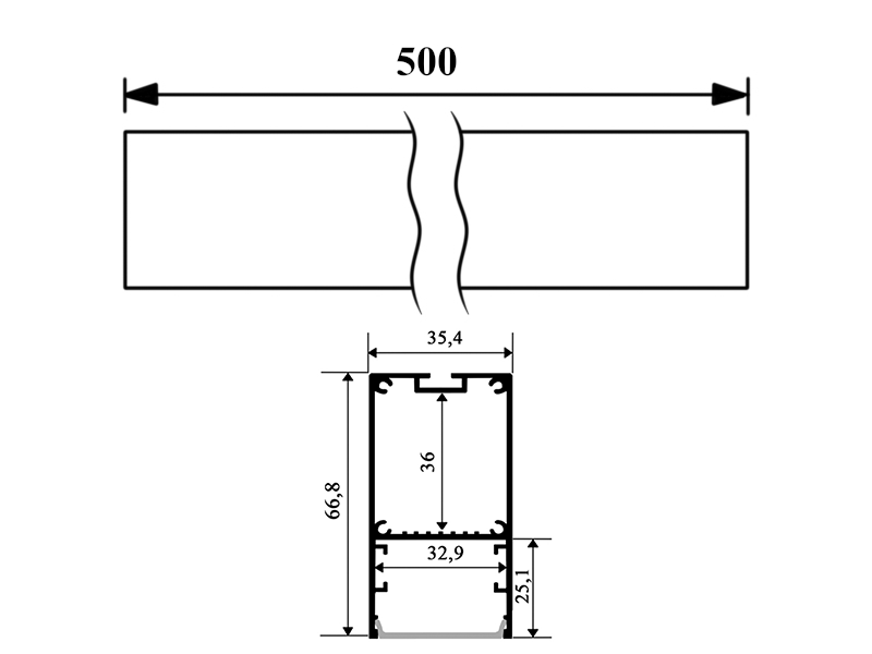 Светильник светодиодный подвесной линейный LEDUA N44-500 с внутренним драйвером 220V 18 Вт 1800 Lm 6500К (25313687) - фото 3 Светильник светодиодный подвесной линейный LEDUA N44-500 с внутренним драйвером 220V 18 Вт 1800 Lm 6500К (25313687) - фото 3