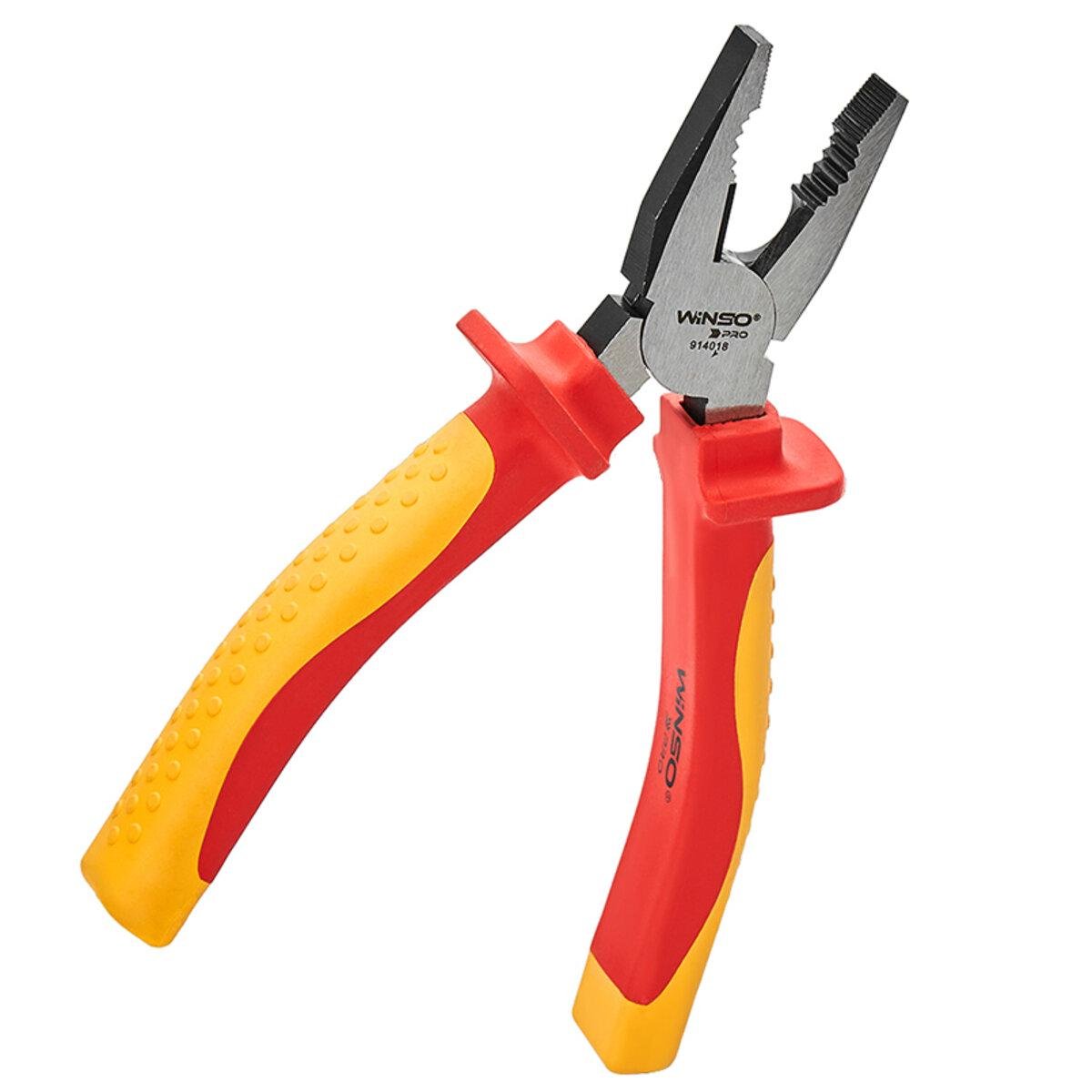 Плоскогубцы Winso Pro комбинированные диэлектрические 60Cr-V 180 мм (VDE 1000В)