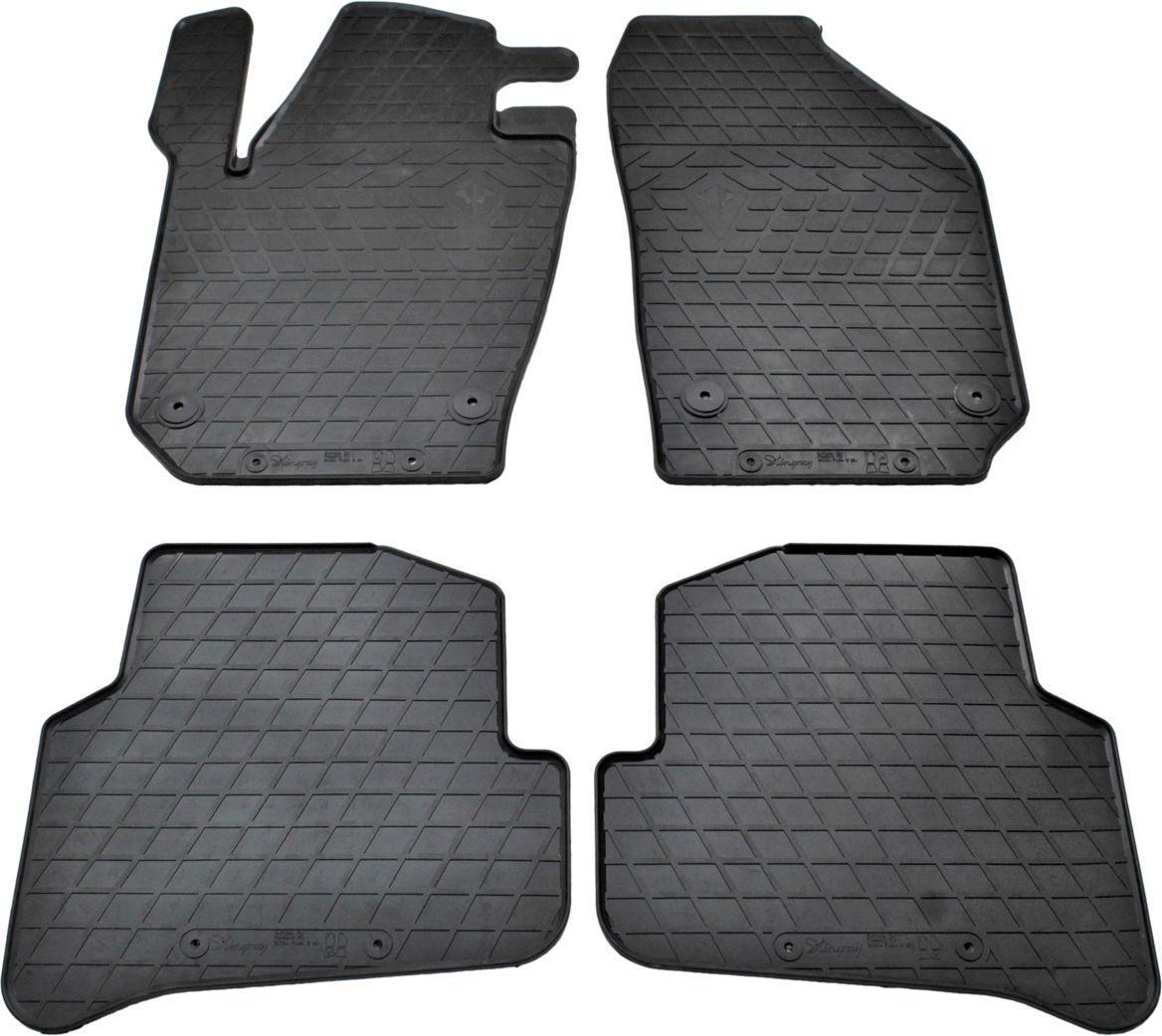 Коврики автомобильные в салон Stingray Skoda Fabia III с 14-22 г.в. 4 шт. Черный (15293140)