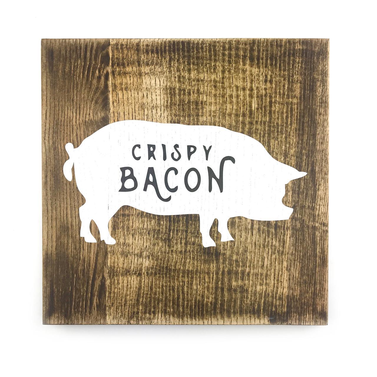 Картина деревянная Crispy Bacon 25х25 мм Коричневый (кд000325х25)