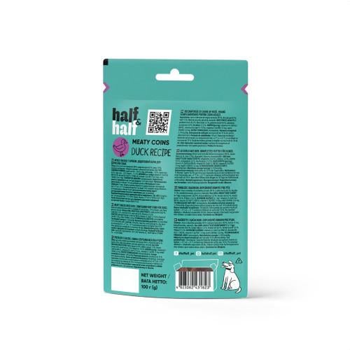 Ласощі для собак Half&Half у формі м'ясних монеток з качкою 100 г - фото 6 Ласощі для собак Half&Half у формі м'ясних монеток з качкою 100 г - фото 6