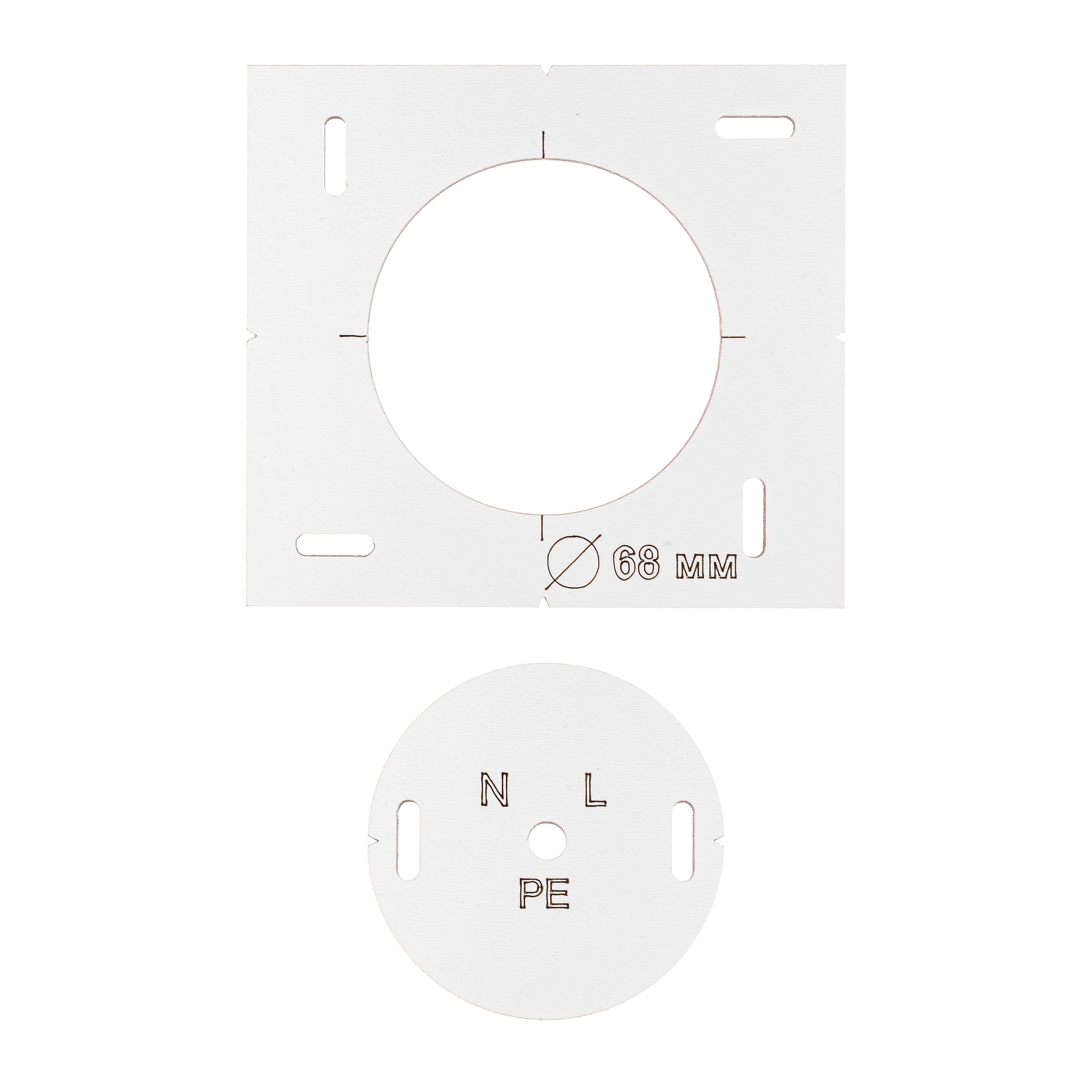Шаблон Polax для подрозетников с отверстиями (1000-236)