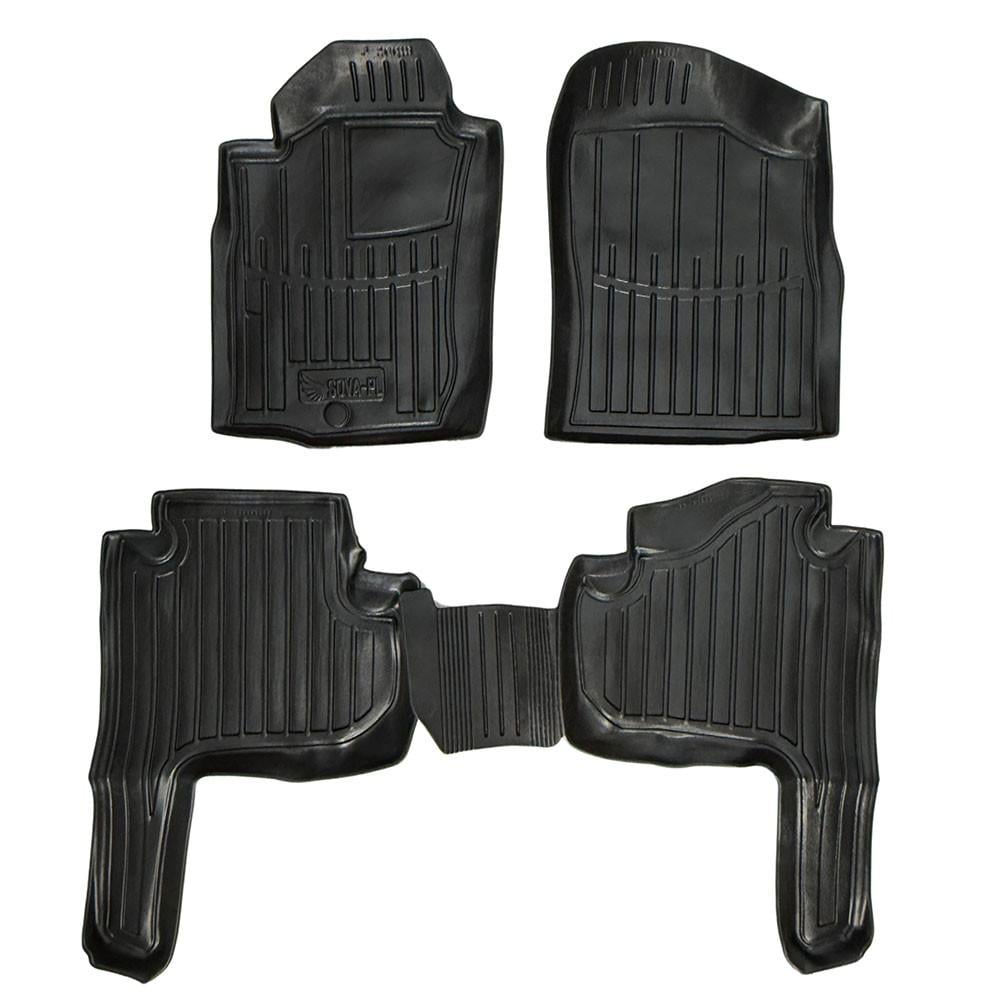 Коврики в салон SOVA-PL для Toyota Land Cruiser Prado J90 5дв. 1996-2002 резиновые 4 шт. Черный (28800698)