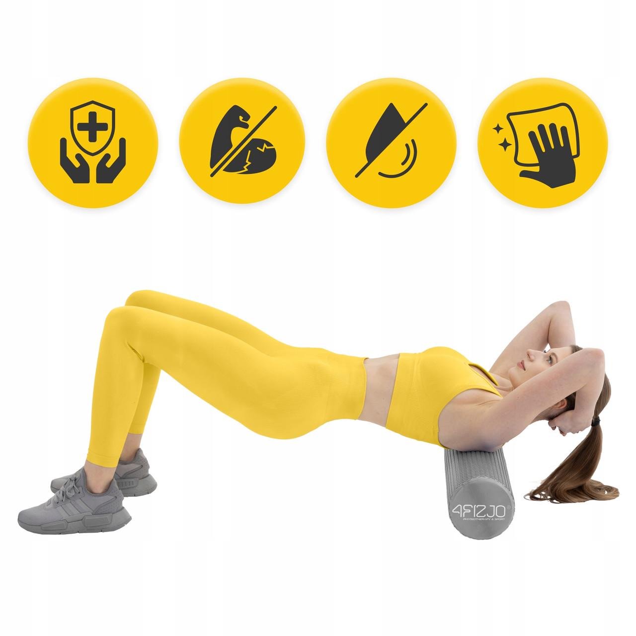 Массажный ролик 4fizjo CARE+ EVA 45x15 см Grey (P-5907739314383) - фото 5 Массажный ролик 4fizjo CARE+ EVA 45x15 см Grey (P-5907739314383) - фото 5