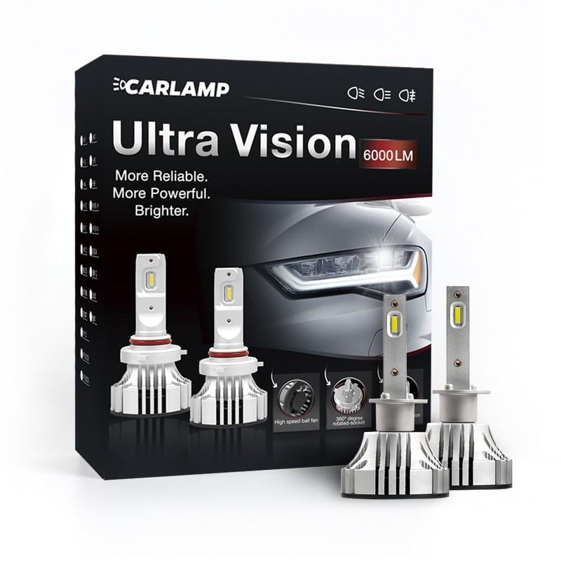Автолампи світлодіодні CARLAMP H1 Ultra Vision Led 6000 Lm 6500 K (UV1)