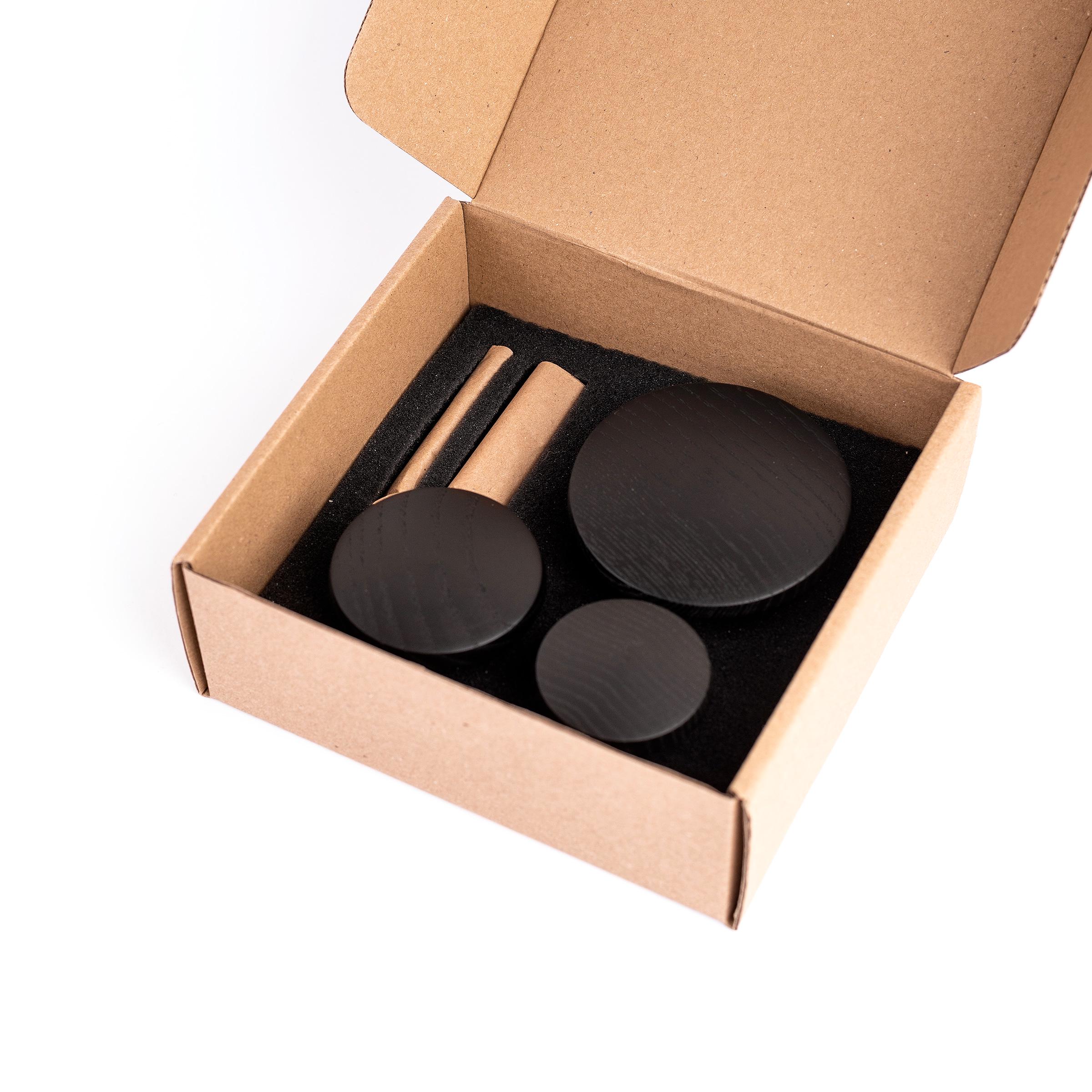 Набор настенных крючков для одежды Three Moons 3 шт. 48/80 мм Черный - фото 2