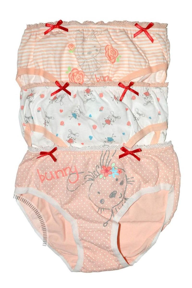 Трусики слип Lama 122-128 см 3 шт. Белый/Розовый (61514)