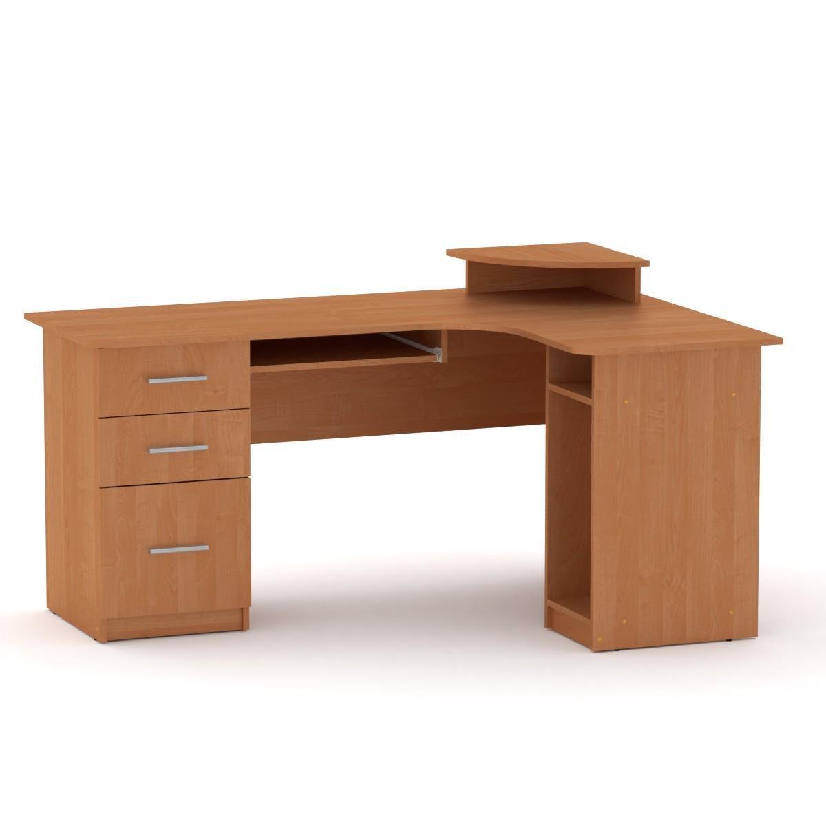 Стол компьютерный МеблиКо СУ-3 160х110х87 см Ольха (k-1434-4) Стол компьютерный МеблиКо СУ-3 160х110х87 см Ольха (k-1434-4)