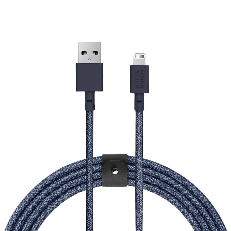 Кабель синхронизации Native Union Belt 3m Cable XL Lightning, Indigo (BELT-L-IND-3-NP)
