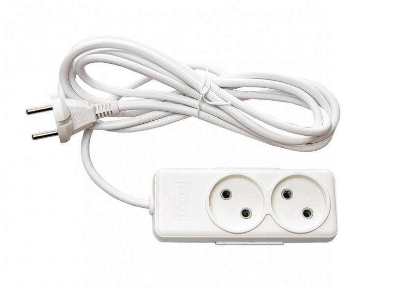 Подовжувач двомісний Luxel AURA 5 м (7305)