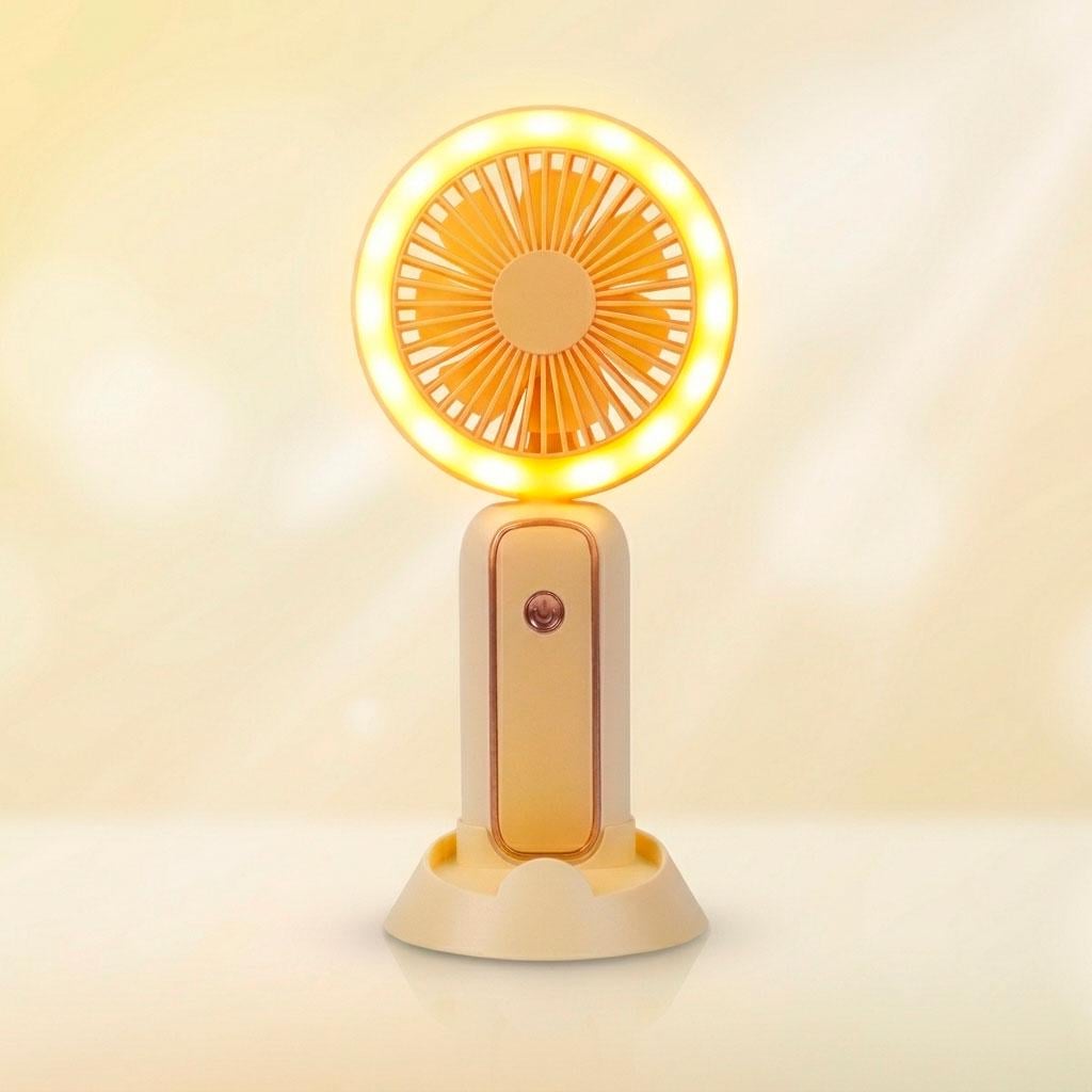 Вентилятор мини аккумуляторный Mini Portable Fan 3W Желтый (1011154-Yellow-4)