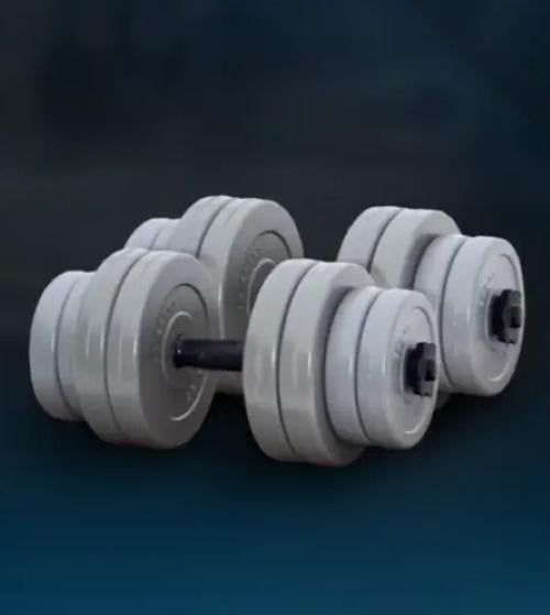 Гантели RN-Sport 2 шт. по 16 кг (16 kg GRAY bes353) - фото 2