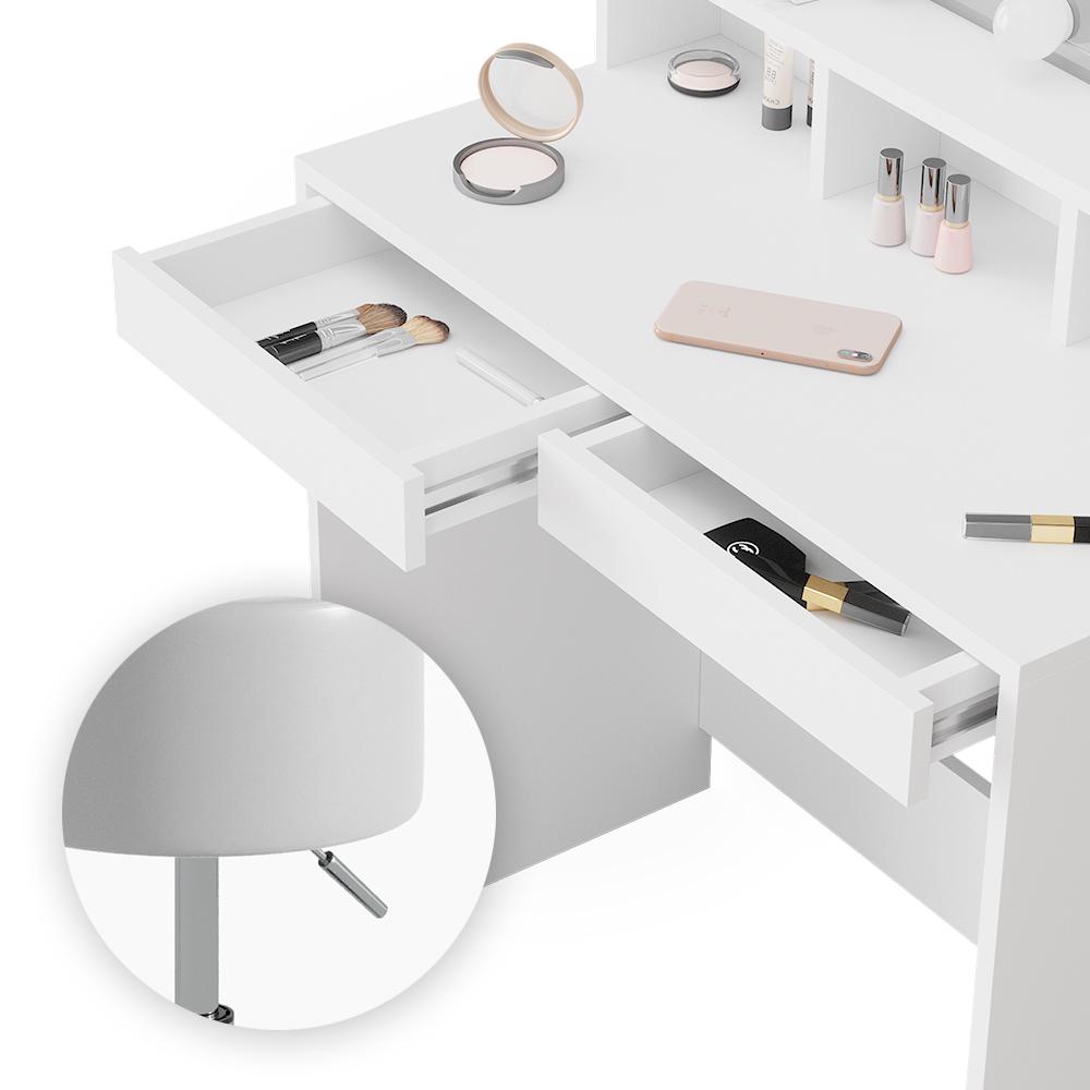 Туалетный столик Vicco Ania со стулом Белый - фото 6