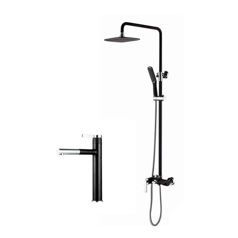 Набор смесителей Art design Черный (80013BC + 80024BC) Набор смесителей Art design Черный (80013BC + 80024BC)