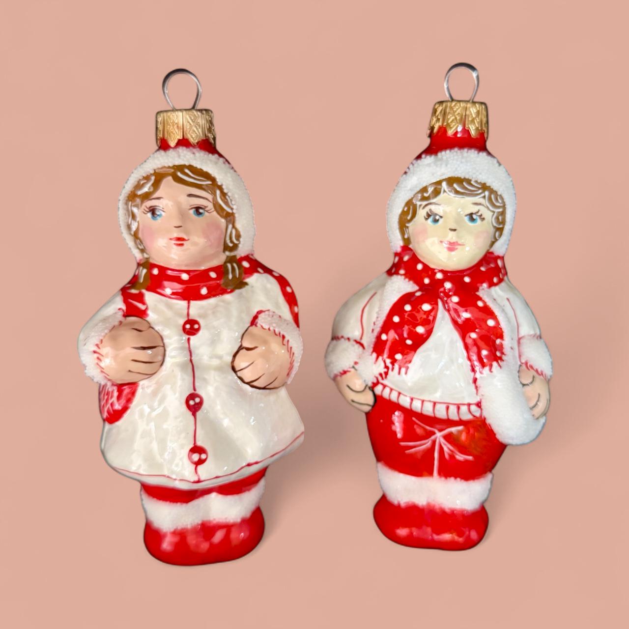 Набор игрушек на елку Мальчик и девочка 2 шт. (29439029)