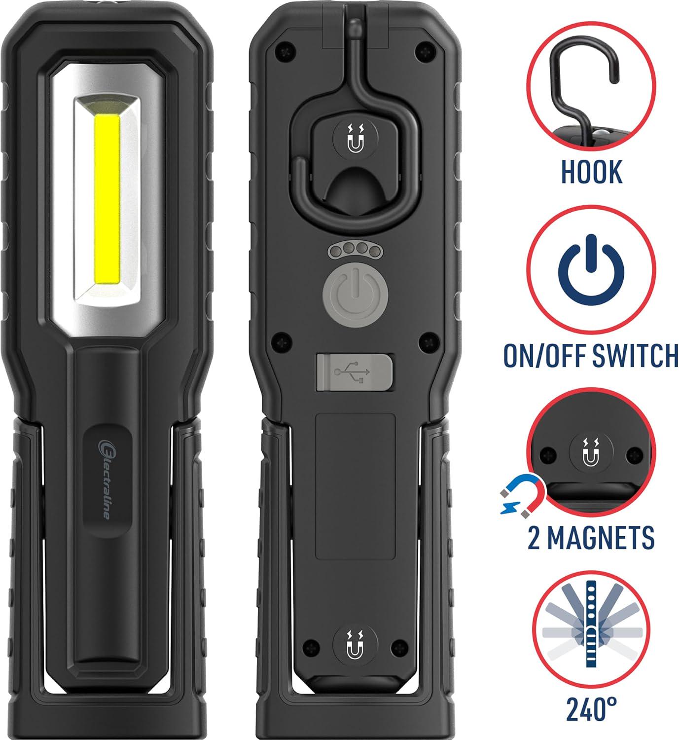 Ліхтар з димером Electraline 3 режими 700 Лм магнітне кріплення USB-C IP54 - фото 2 Ліхтар з димером Electraline 3 режими 700 Лм магнітне кріплення USB-C IP54 - фото 2