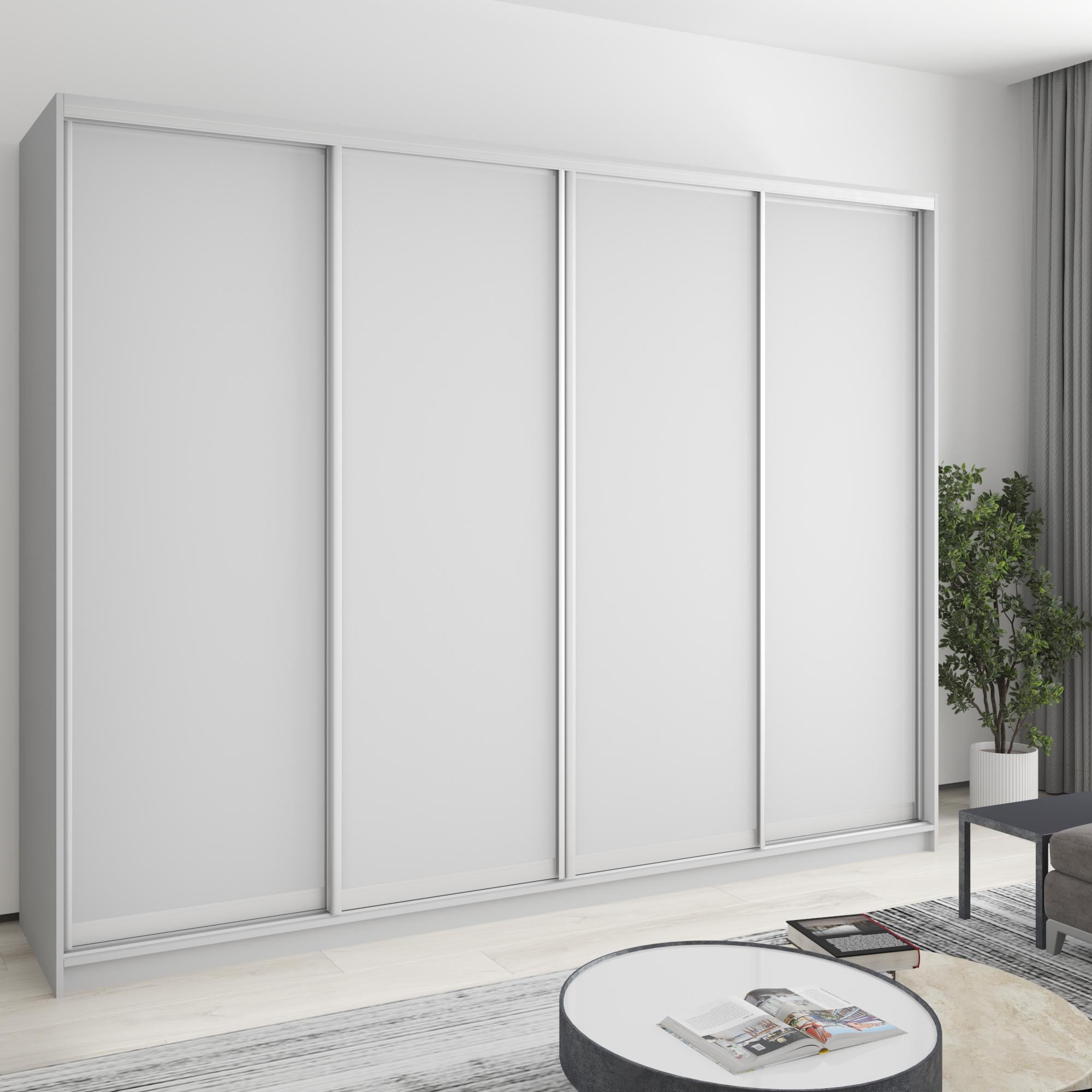 Шкаф-купе четырехдверный MebelStar Стандарт AL 4 ДСП 270x60x210 см Серая мышка (MBS-12224)