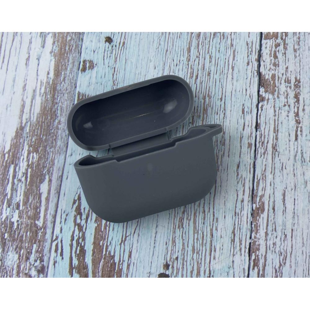Силиконовый чехол с карабином для наушников AirPods Pro Темно-серый