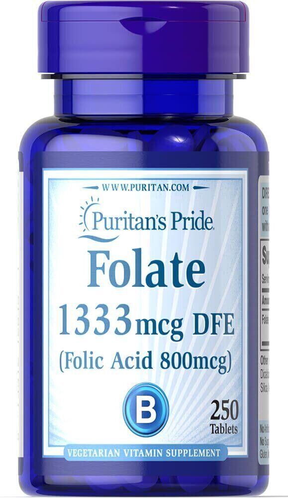 Фолиевая кислота Puritan's Pride 800 мг 250 таблеток (00000006950)