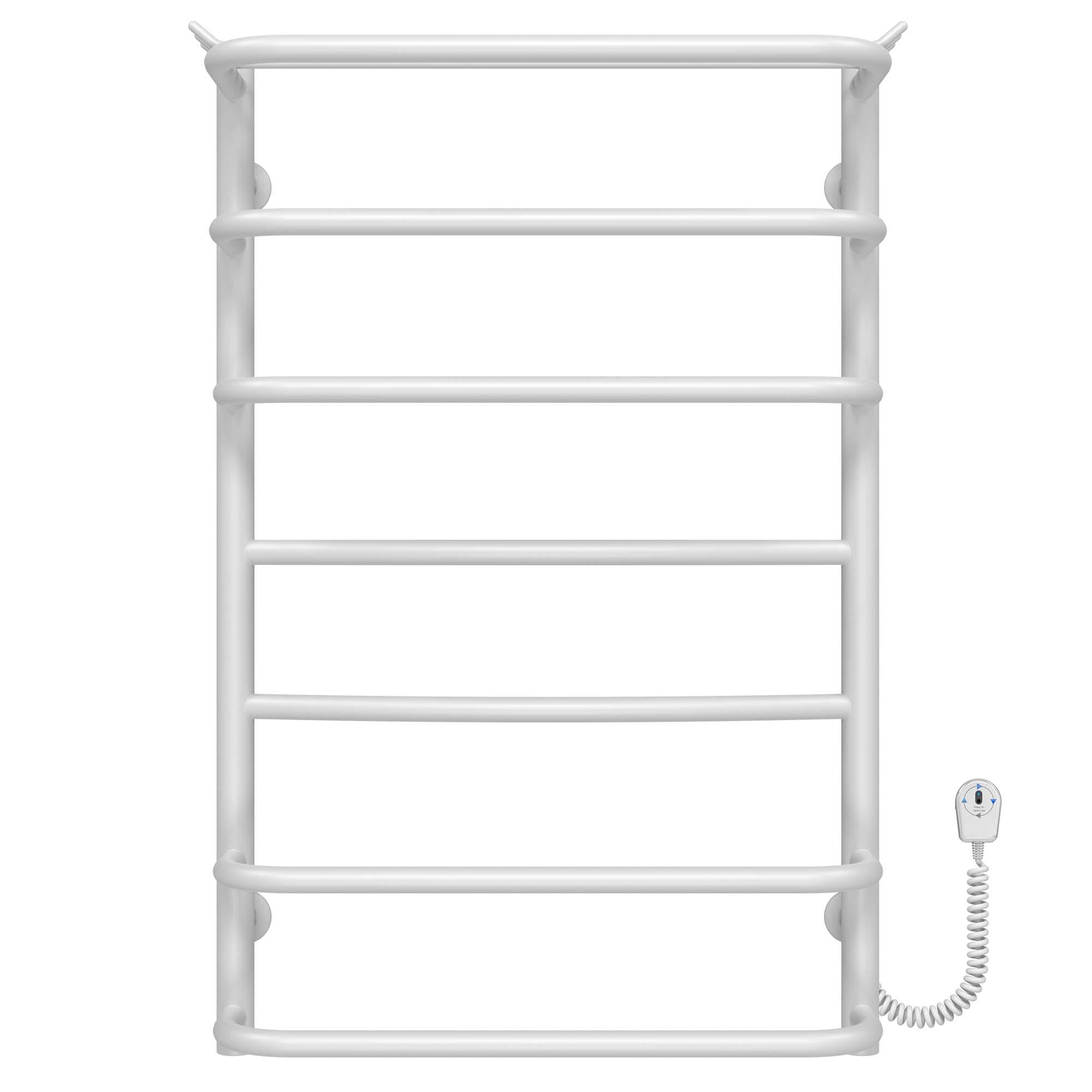 Полотенцесушитель электрический Deffi Юность П7 EF16 нержавеющая сталь 500х800 мм Белый (C.YU.80.50.7.EWR5)