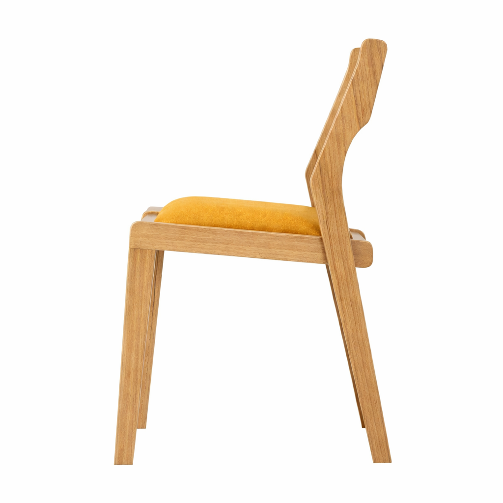 Стул дизайнерский Hillwood Design из натурального дерева дуба Киото Yellow