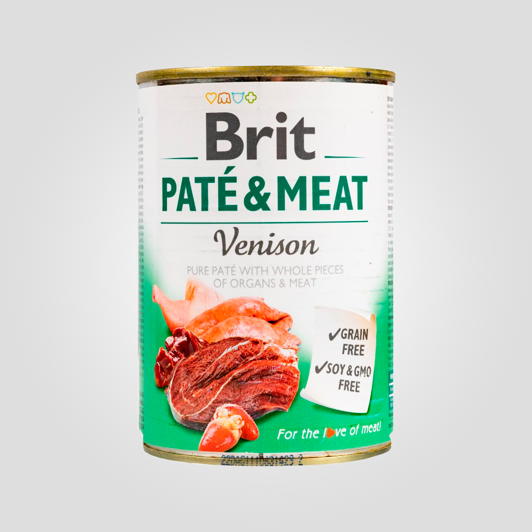 Корм влажный Brit Care Pate&Meat для собак с олениной 400 г (20504316)