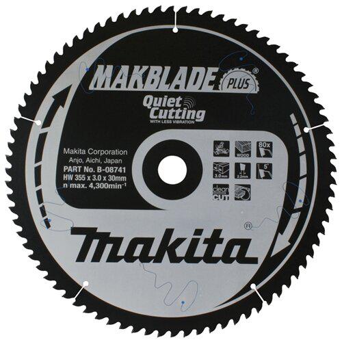 Диск пиляльний по дереву Makita Makblade Plus 355х30 мм 80T