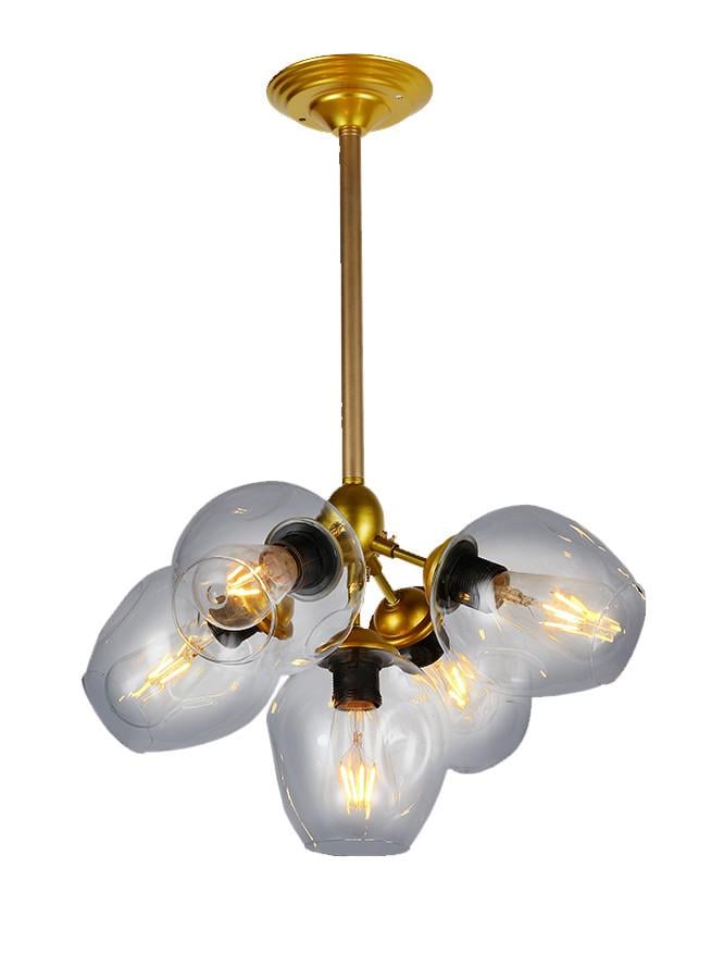 Люстра Levistella 756LPR66005-5 GD+CL Модерн на пять плафонов Золотой/Графитовый (1887928966)