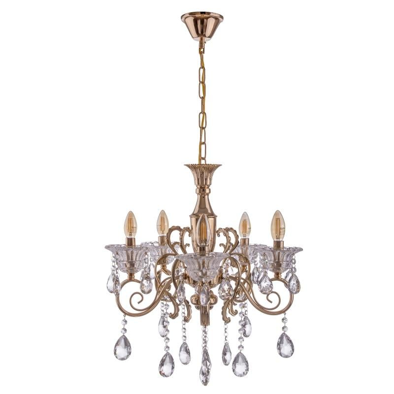 Люстра подвесная хрустальная Brille BCL-665S/5 E14 FGD