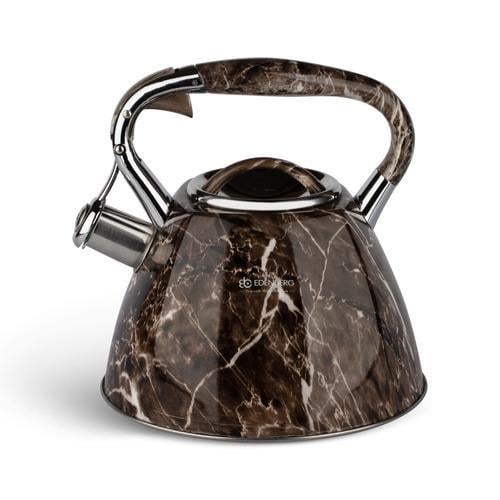 Чайник зі свистком Edenberg EB-1985 з мармуровим покриттям та турбо індукційним капсульним дном 3 л (EB-1985) - фото 2 Чайник зі свистком Edenberg EB-1985 з мармуровим покриттям та турбо індукційним капсульним дном 3 л (EB-1985) - фото 2