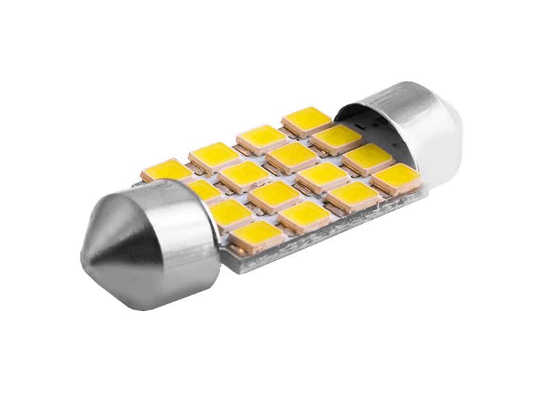 Автолампа светодиодная C5W SV8,5 12 В 36 мм SMD2835-16led Белый (3015)