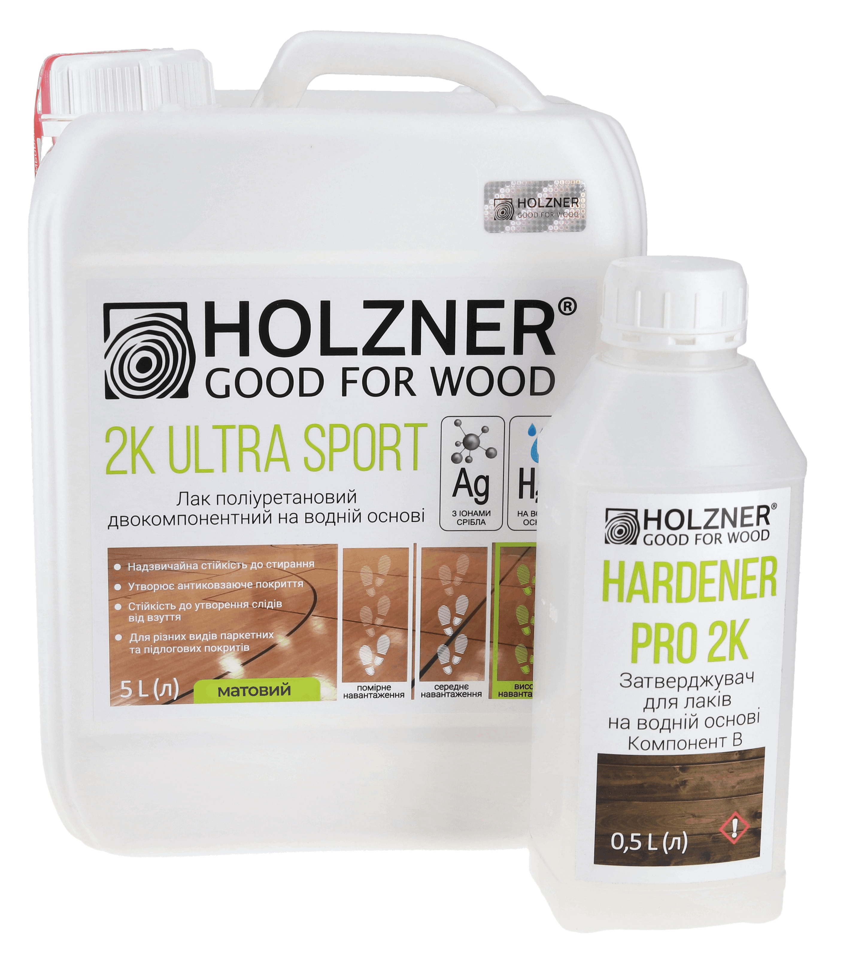 Лак паркетный Holzner 2K ULTRA SPORT матовый 5,5 л