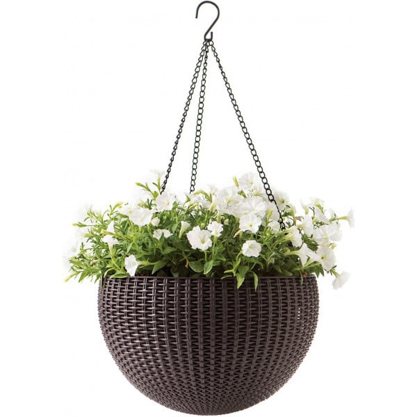 Кашпо Keter Rattan Hanging Sphere Коричневий