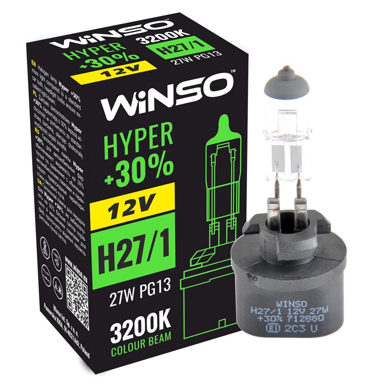 Галогенная лампа Winso Hyper H27/1 12 В 27 Вт PG13 +30% (712880)