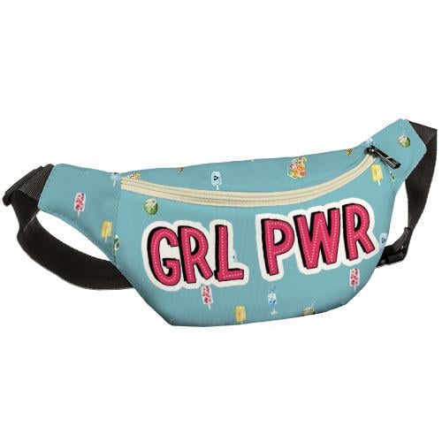 Сумка-бананка через плече та на пояс Presentville Bumbag GRL PWR 27х16 см (BB_21M009_SBR)