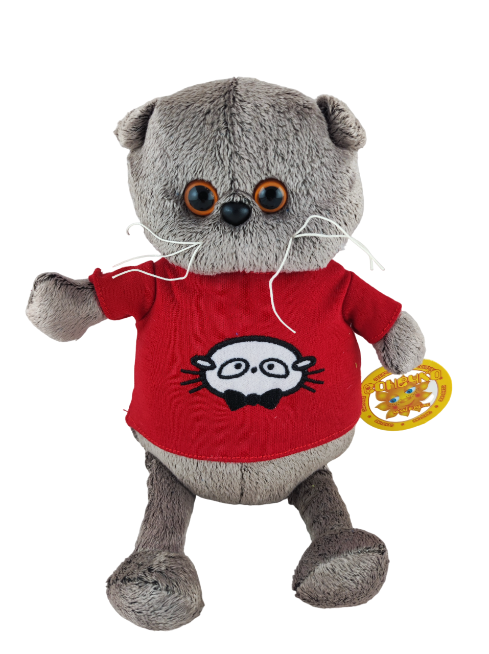 М'яка іграшка Кіт Басік у червоній футболці 25 см (000028) М'яка іграшка Кіт Басік у червоній футболці 25 см (000028)