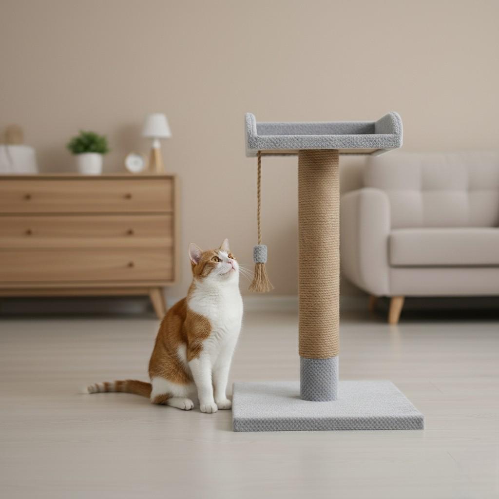 Когтеточка дряпка с лежанкой для котика 65 см