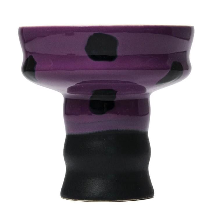 Чаша для кальяна VantaBlack Wave глина в глазури на уплотнители Violet (23293)