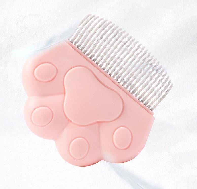 Гребінець для вичісування шерсті домашніх тварин 10806 9х10 см Рожевий (4569783)