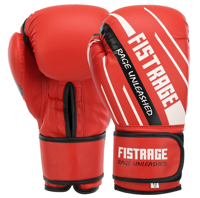 Перчатки боксерские FISTRAGE PVC (VL-5119 Красный 12 Унции)