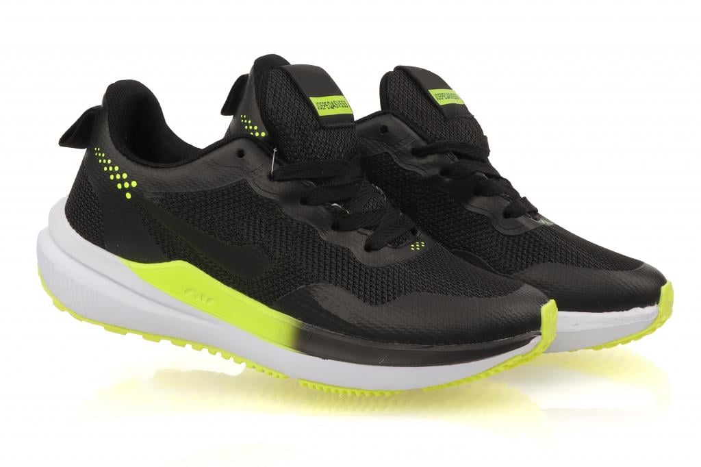 Кроссовки для мальчиков 1130 в сетку р. 39 Черно-салатовый