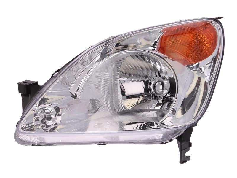 Фара передняя левая Honda CR-V II 2001-2004 H4 с желтым указателем повороту (217-1138L-LDEMY)