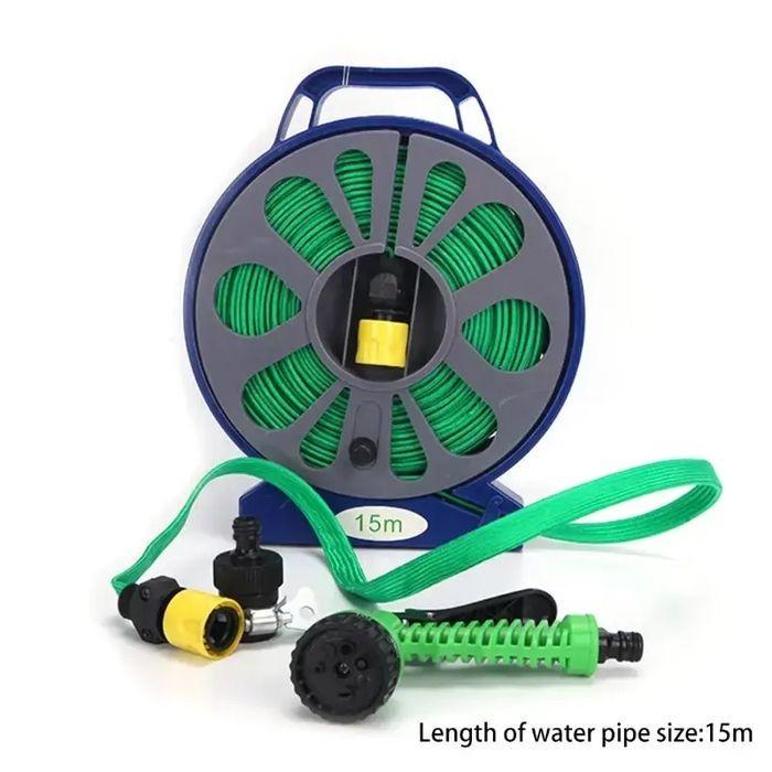 Шланг поливной с катушкой и распылителем 15 м