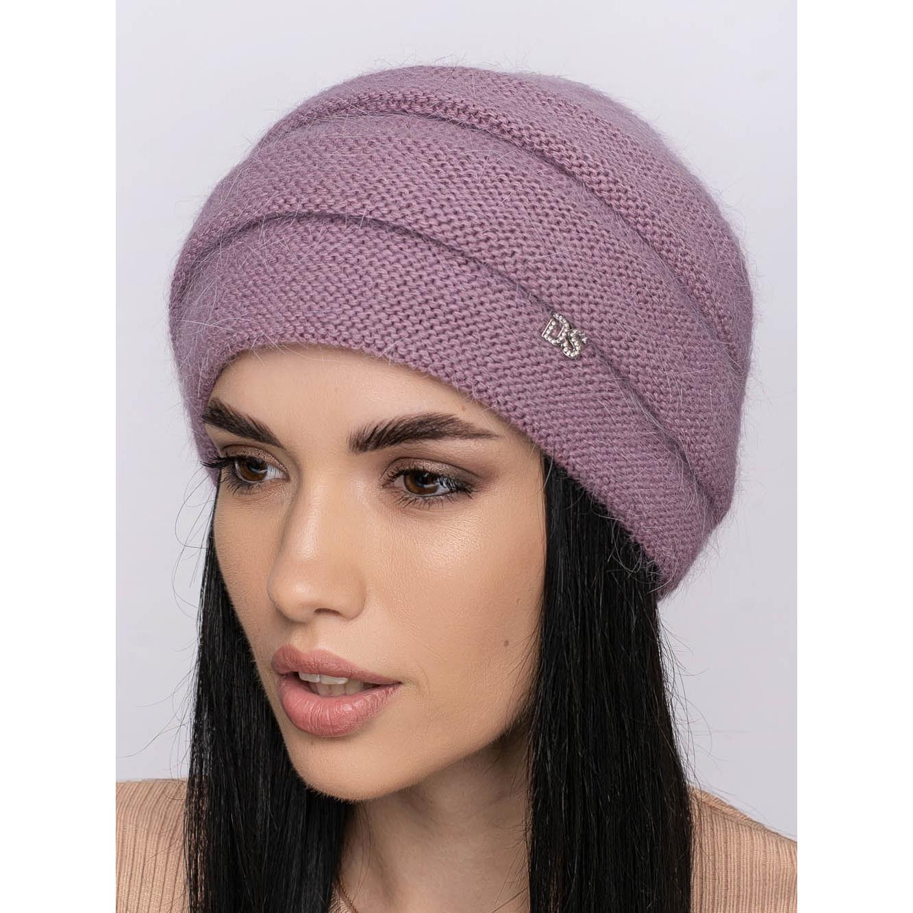 Шапка ангоровая женская Leks Квитка one size Лиловый - фото 1 Шапка ангоровая женская Leks Квитка one size Лиловый - фото 1