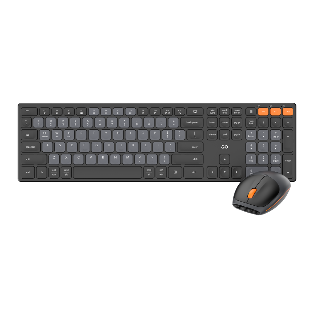Комплект беспроводной клавиатуры и мыши Fantech Go WK895 Silent Click Черный (33813866)