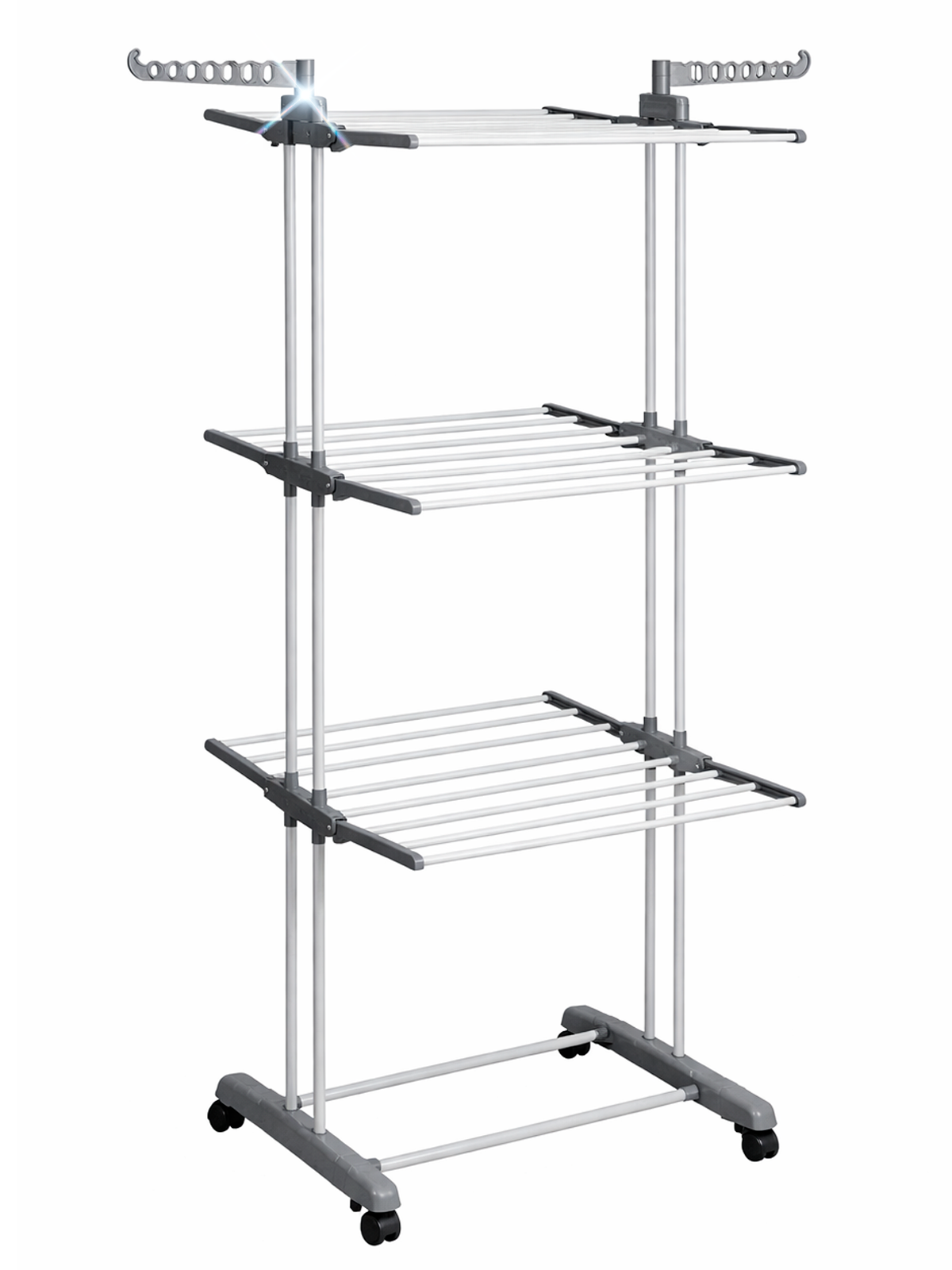 Сушилка для белья BRS напольная 3 яруса вертикальная многоуровневая складная 170х640 см Grey (587961463)