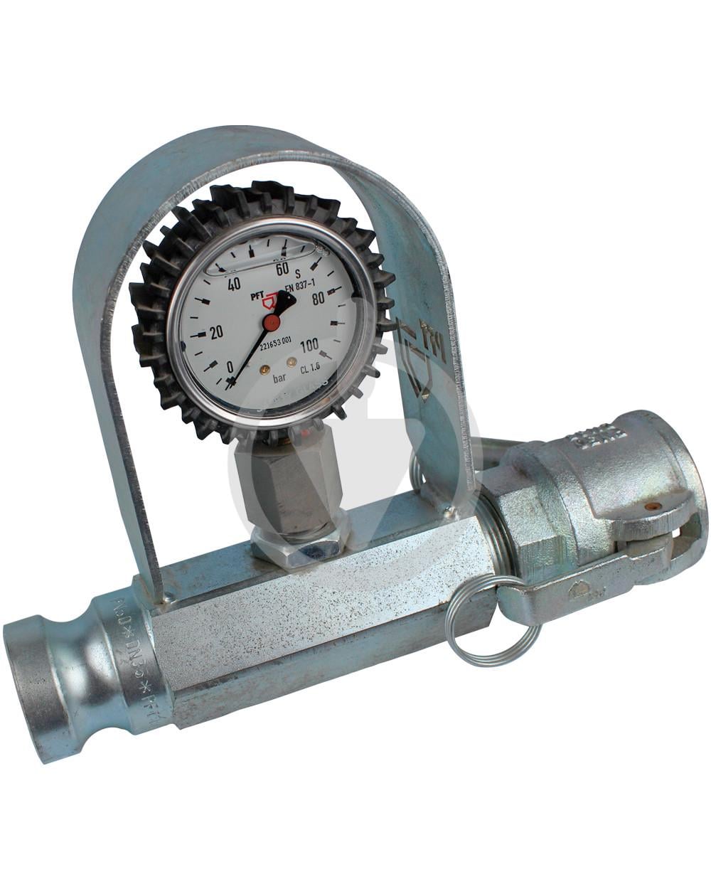 Манометр 0-100 бар давления раствора PFT MT/VT 35 camlock (08058)